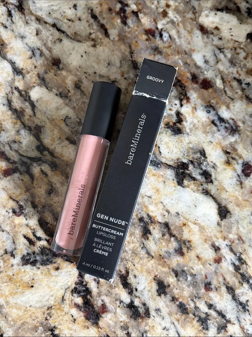 ❤️❄️Bareminerals Gen Nude Buttercream Lip Gloss Groovy (Soft Pinky Beige)